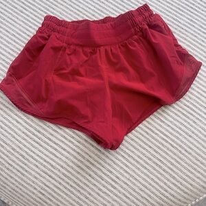 Lululemon red hotty hot shorts